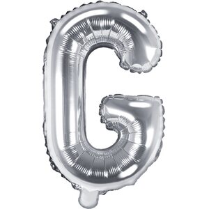 Foil Balloon Letter ''G'', 35 cm, silver