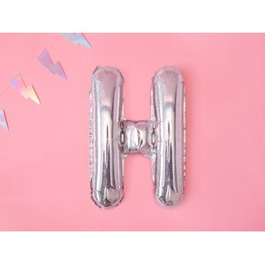Foil Balloon Letter ''H'', 35 cm, holographic