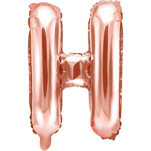 Foil Balloon Letter ''H'', 35 cm, rose gold