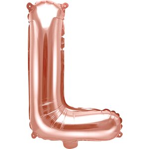 Foil Balloon Letter ''L'', 35 cm, rose gold