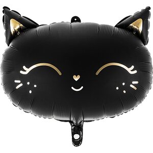 Muotofoliopallo musta kissa, 48 x 36 cm
