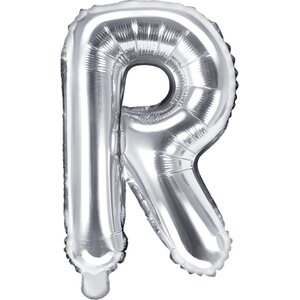 Foil Balloon Letter ''R'', 35 cm, silver