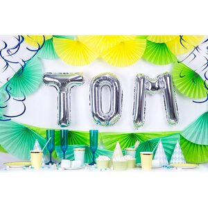 Foil Balloon Letter ''T'', 35 cm, silver