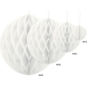Honeycomb Ball, white, 30 cm