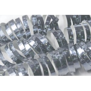 Holographic streamer, silver, 3.8m:t 1pkt/18pc