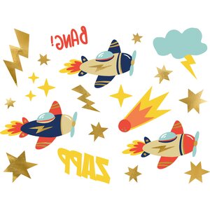 Temporary tattoos Airplanes, mix: 1pkt/11pc.
