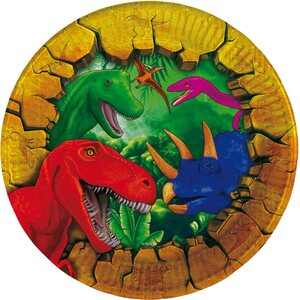 Dinosaurus pieni pahvilautanen 18 cm 6 kpl/pkt