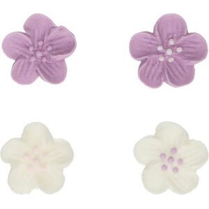 FunCakes Sugar Decorations Flower Mix Purple Set/24