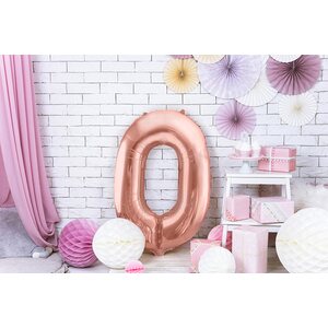 Foil Balloon Number ''0'', 86cm, gold