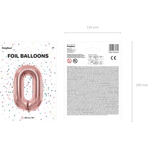 Foil Balloon Number ''0'', 86cm, gold