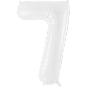 Foil ballon Number ''7'', 86 cm, white