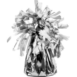 Foil balloon weight, silver 1pkt/4pc.
