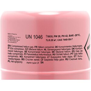 Helium tank, pink, 30 balloons