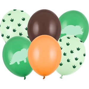 Balloons 30 cm, Dinosaur, mix 1pkt/6pc.
