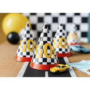 Party hats GO!, 16 cm, mix 1pkt/6pc.