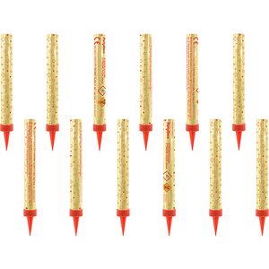 Cake fountains, gold, 12 cm 1pkt/12pc.