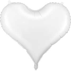 Muotofoliopallo Sydän 75 x 64,5 cm valkoinen
