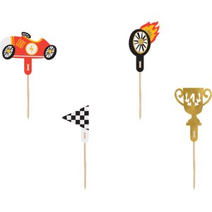Cupcake toppers - Cars, 12 cm 1pkt/4pc.