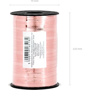 Plastic ribbon, rose gold, 5mm/225m