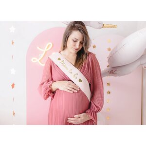Sash Mom to be, pale pink, 75 cm