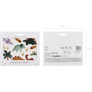 Temporary tattoos Dinosaurs, mix 1pkt/13pc.