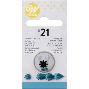 Wilton Decorating Tip #021 Open Star Carded