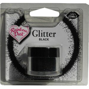 Rainbow Dust syötävä glitter musta 5 g