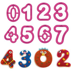 Decora KIT 9 COOKIE CUTTERS NUMBERS DIM. 5,2 X H 2,2 CM