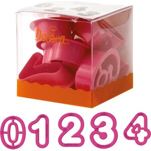 Decora KIT 9 COOKIE CUTTERS NUMBERS DIM. 5,2 X H 2,2 CM