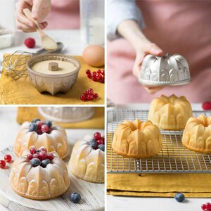 Decora DIECAST ALUMINUM MINI-CAKE PAN Ø 10 X 5 H CM GAIA