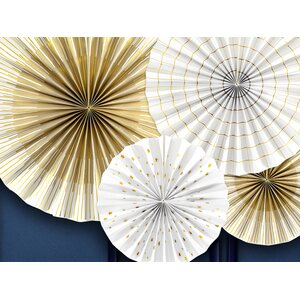 Decorative Rosettes, white: 1pkt/4pc.
