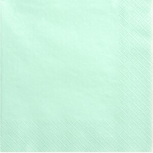 Napkins, 3 layers, mint, 33x33cm: 1pkt/20pc.