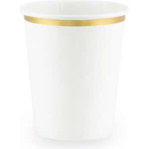 Cups, white, 260 ml: 1pkt/6pc.