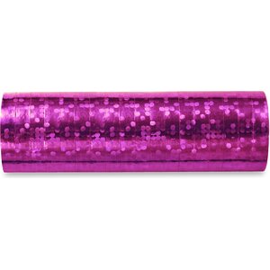 Holographic streamer, pink, 3.8m:  1pkt/18pc.