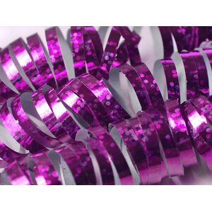 Holographic streamer, pink, 3.8m:  1pkt/18pc.