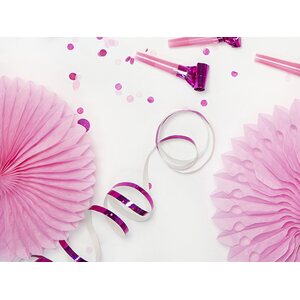 Holographic streamer, pink, 3.8m:  1pkt/18pc.