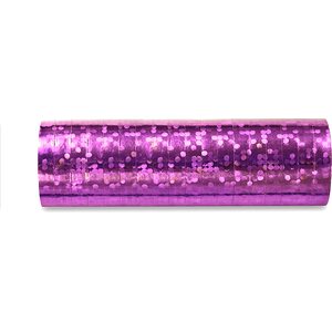 Holographic streamer, pink, 3.8m:  1pkt/18pc.