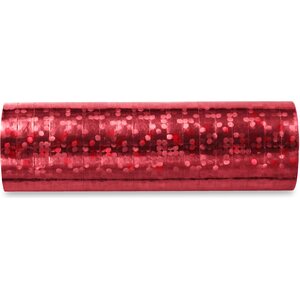 Holographic streamer, red, 3.8m:  1pkt/18pc.