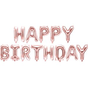 Foil Balloon Happy Birthday, 340x35cm, gold