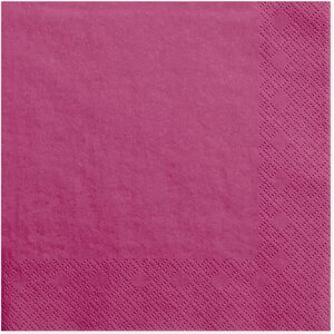 Napkins, 3 layers, dark pink, 33x33cm: 1pkt/20pc.