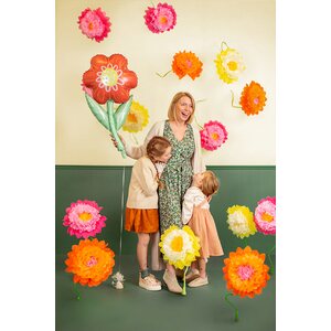 Tissuepaper decoration Flowers, 35 cm, mix 1pkt/3pc.