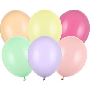 Strong Balloons 27cm, Pastel Mix 1pkt/10pc.