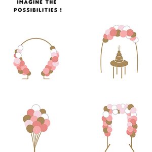 Balloon garland - pink, 200cm: 1pkt/60pc.