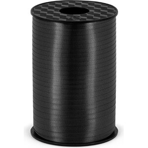 Plastic ribbon, black, 5mm/225m
