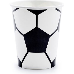 Paper cups Football, mix, 260 ml 1pkt/6pc