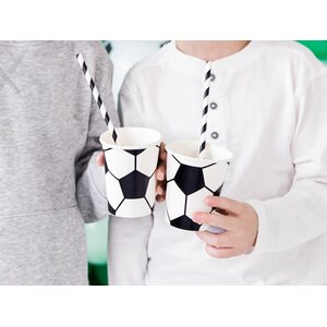 Paper cups Football, mix, 260 ml 1pkt/6pc