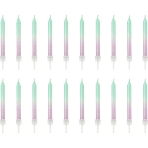 Birthday candles ombre, 6cm 1pkt/20pc