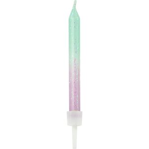 Birthday candles ombre, 6cm 1pkt/20pc