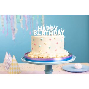 Birthday candles Happy Birthday, 2.5 cm, white 1pkt/13pc