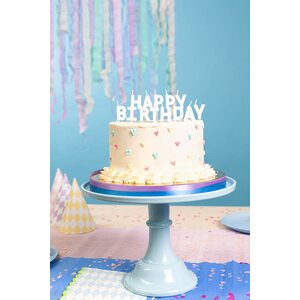 Birthday candles Happy Birthday, 2.5 cm, white 1pkt/13pc